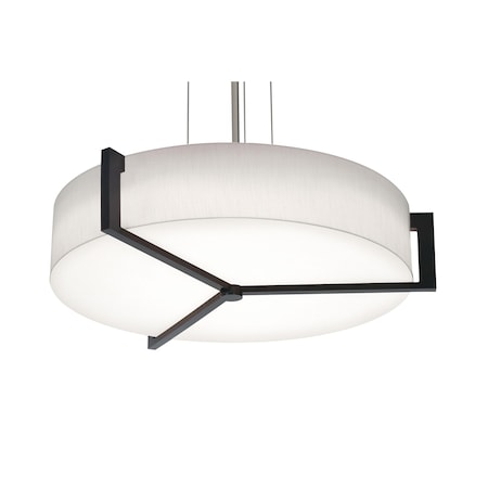 Afx Apex 27in. LED Pendant, Espresso Finish, Linen White Shade APP2432L5AJUDES-LW